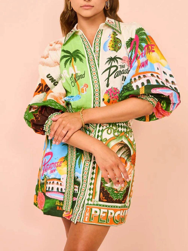 1 Marisol Jungle Print Maxikleid