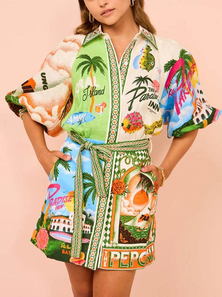 1 Marisol Jungle Print Maxikleid