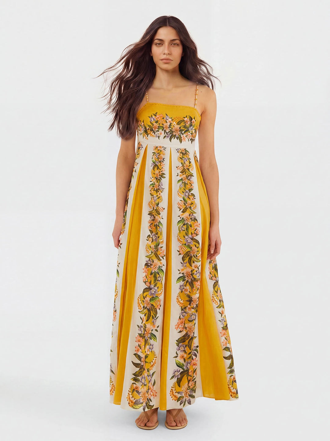 Marisol Sunshine Print Maxikleid