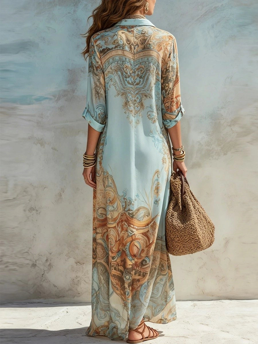 Solana Tropical Print Maxikleid