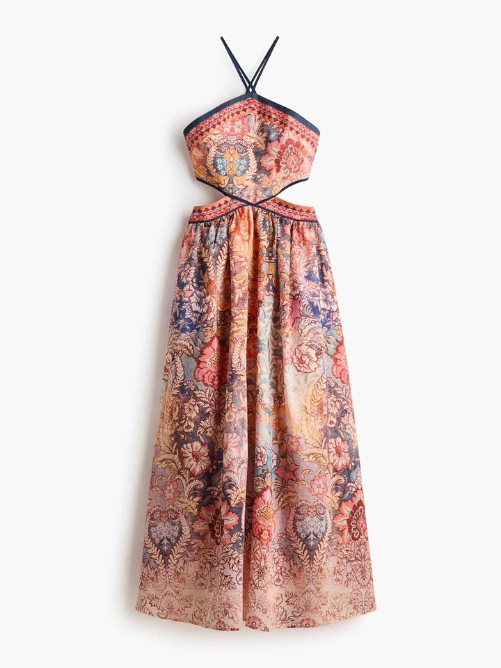 Catalina Tropical Print Maxikleid