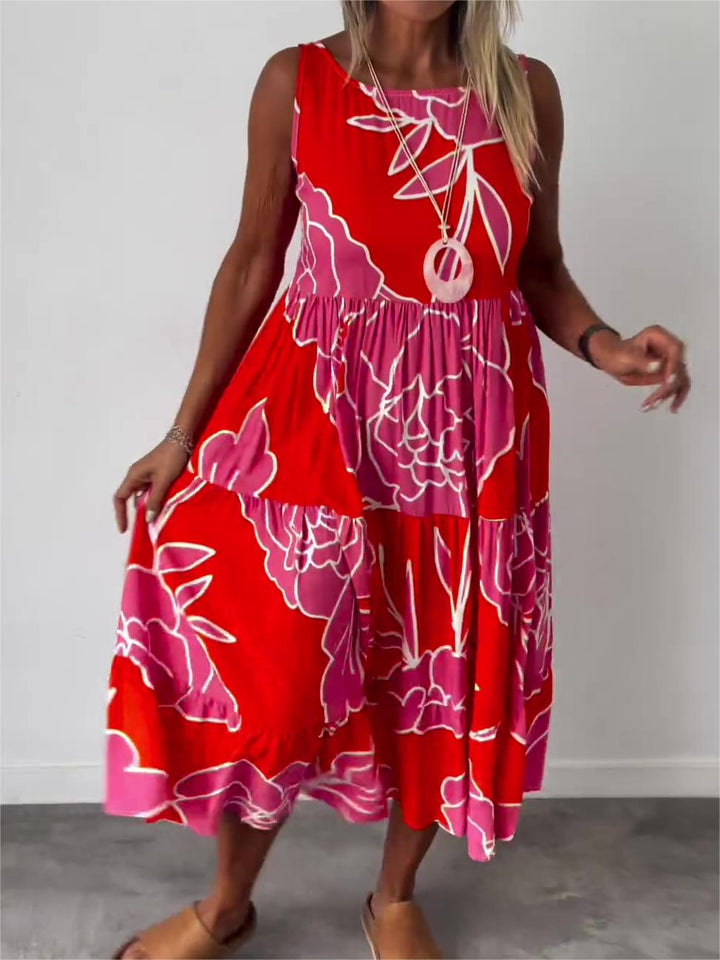 Keizara | Luftiges Kleid mit Blumendruck