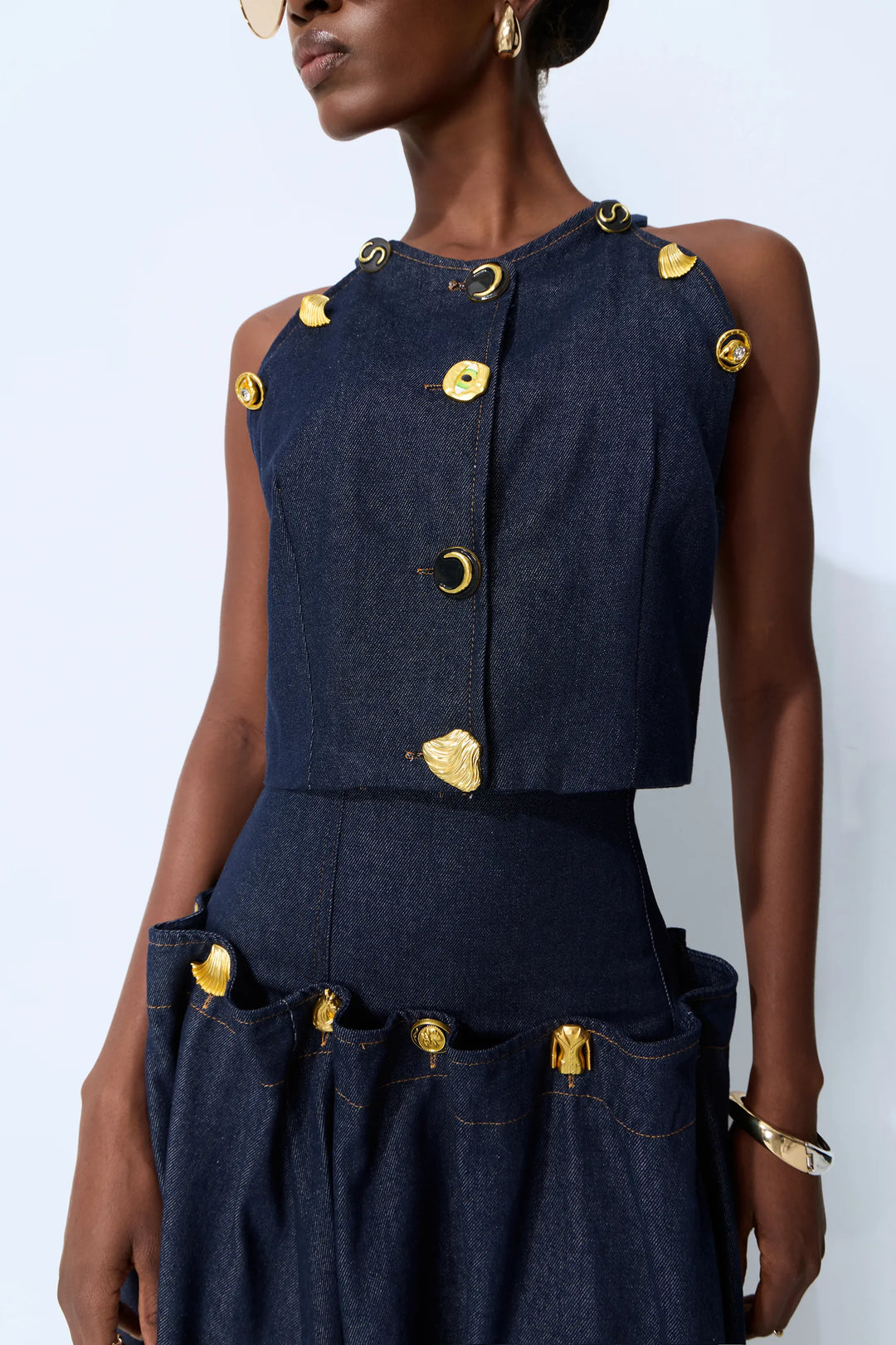 Verspieltes Denim-Maxikleid Anna