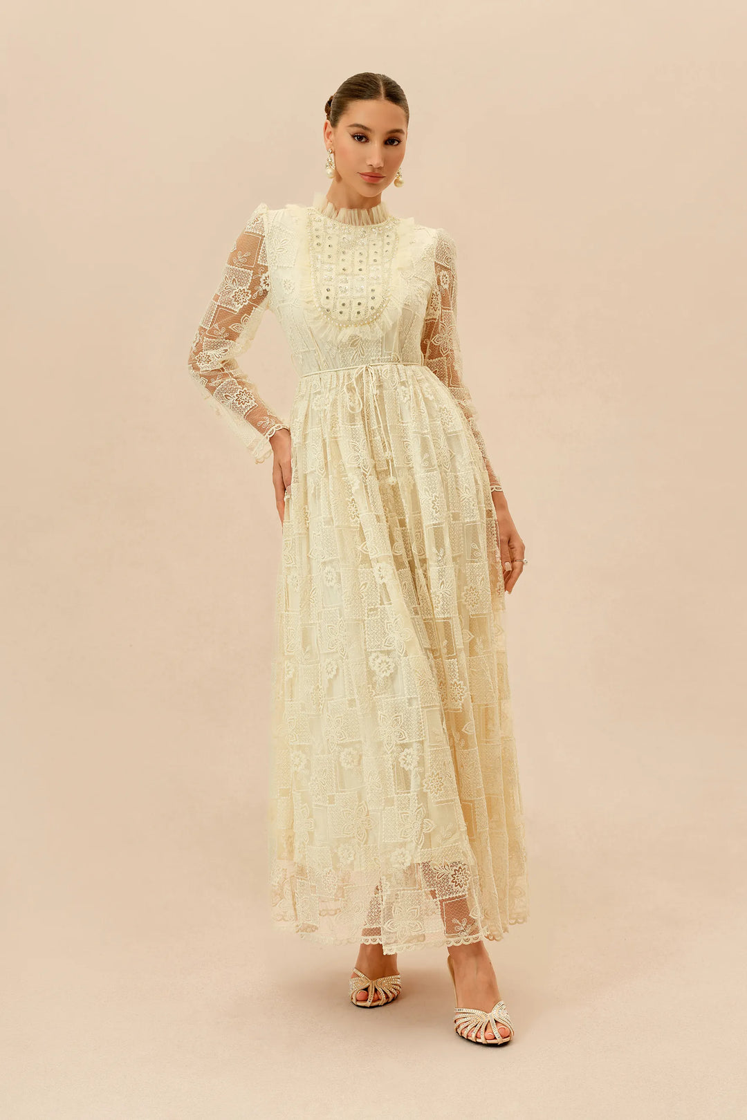 Mariella elegantes Spitzen-Maxikleid