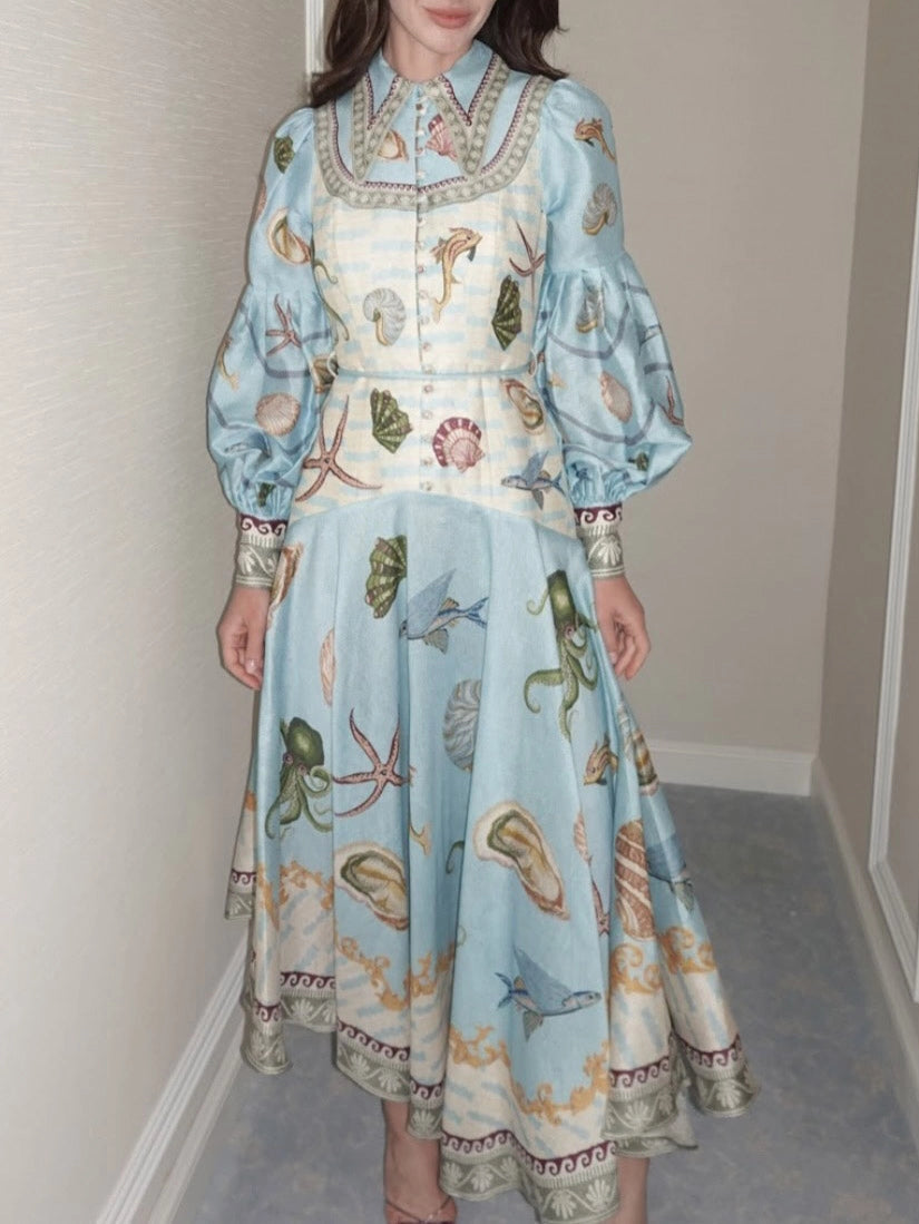 Fiorella Paradise Print Maxikleid
