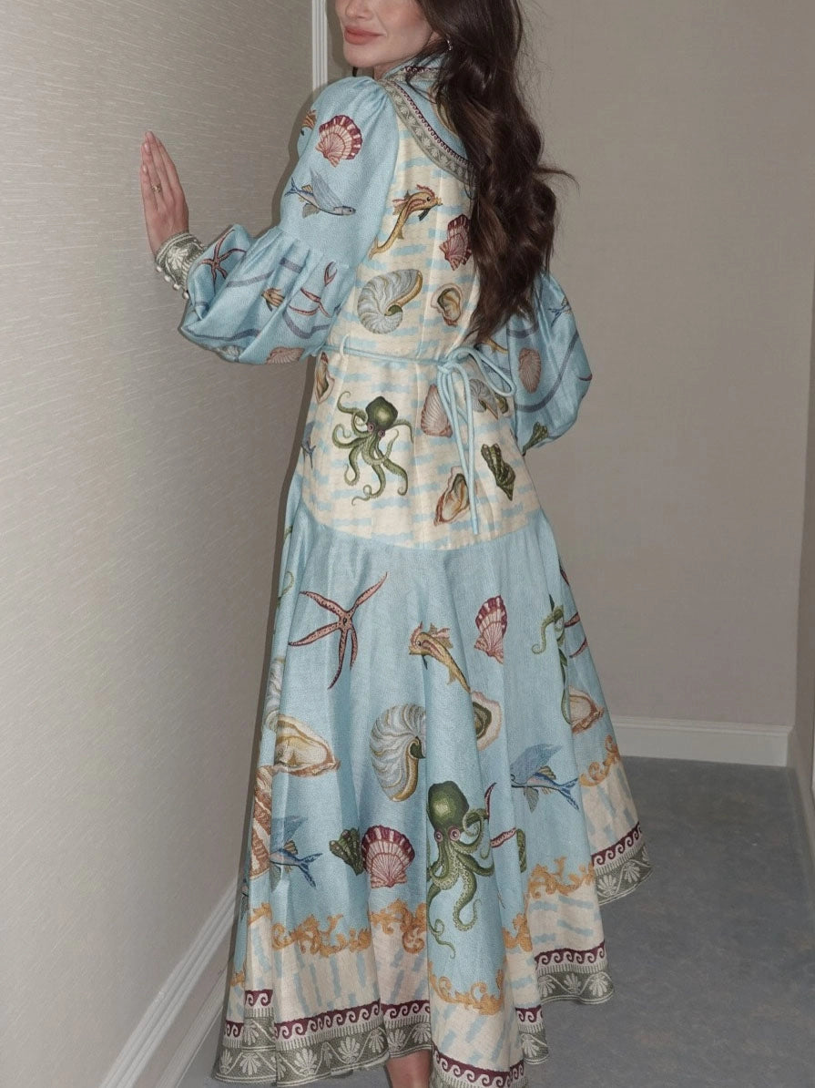Fiorella Paradise Print Maxikleid