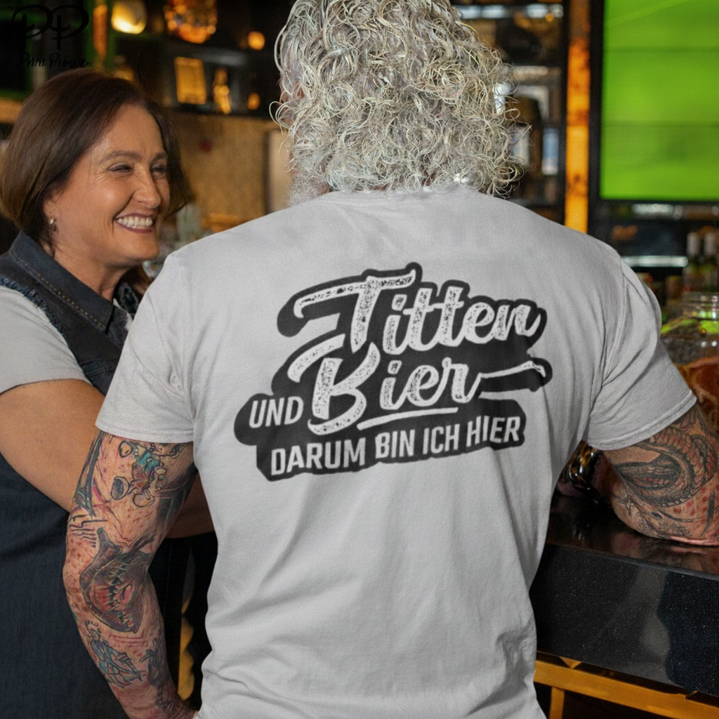 Ti*ten und Bier Herren - T-Shirt