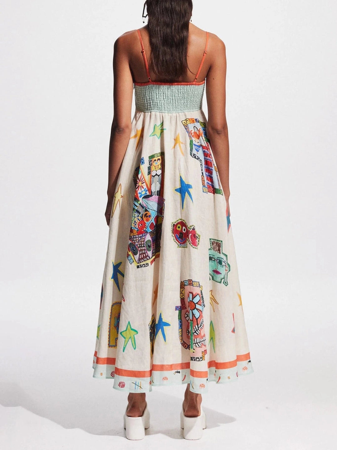 Amora Floral Print Maxikleid