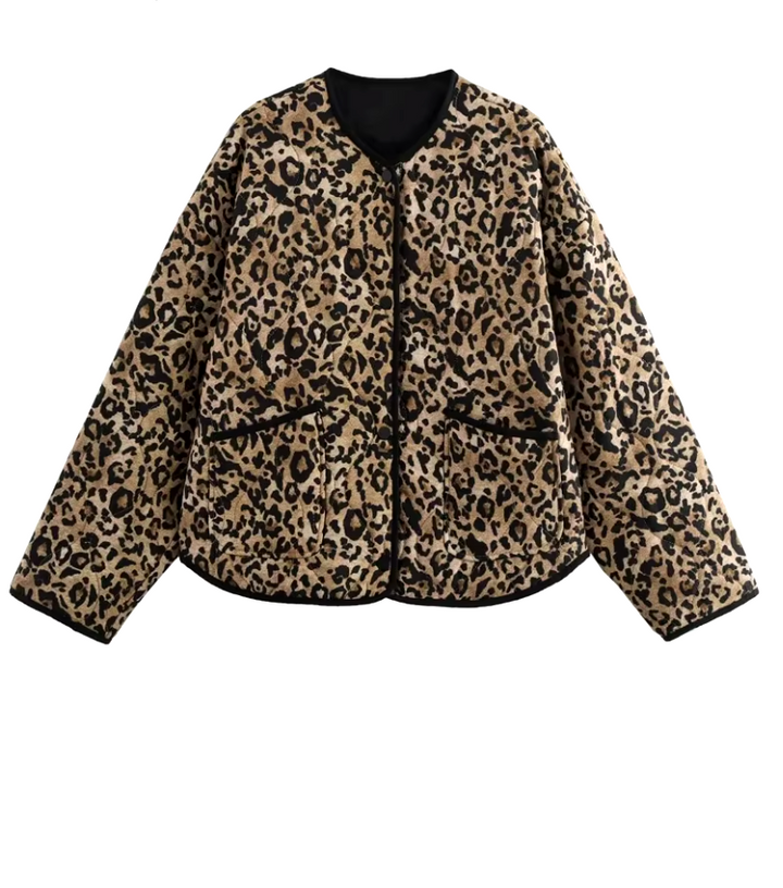 Leopard Puffer - Steppjacke