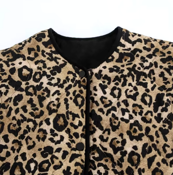 Leopard Puffer - Steppjacke