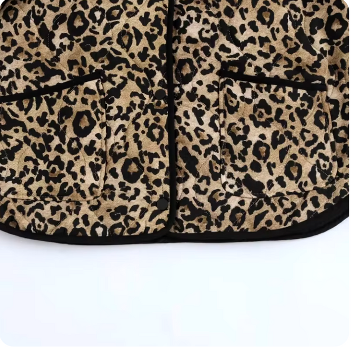 Leopard Puffer - Steppjacke