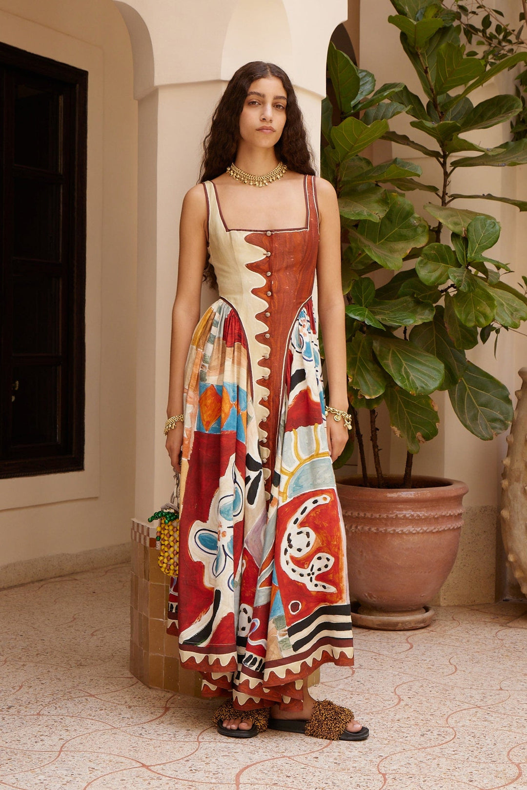 Solea Leinen Maxikleid