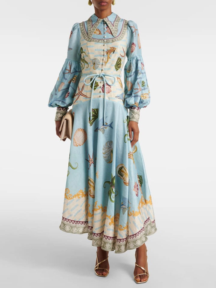Fiorella Paradise Print Maxikleid
