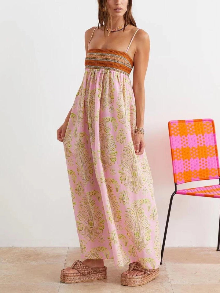 Amélie Hellrosa Maxikleid