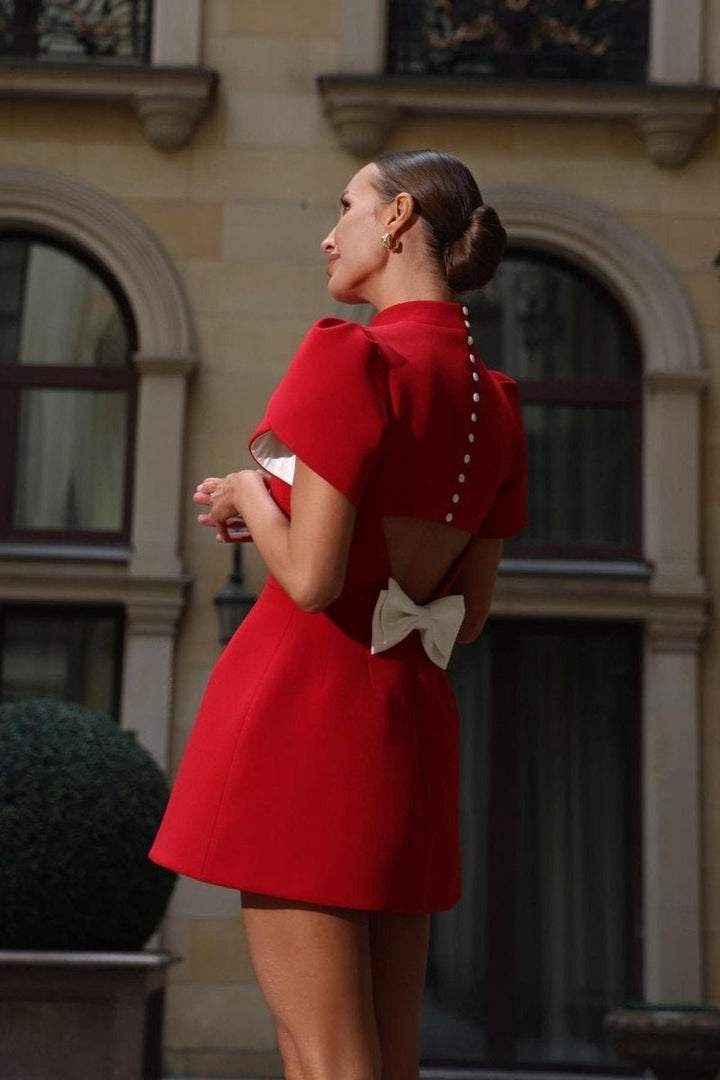 Adela Cut-out Schleifen Mini-Kleid Produktfoto - KYMA
