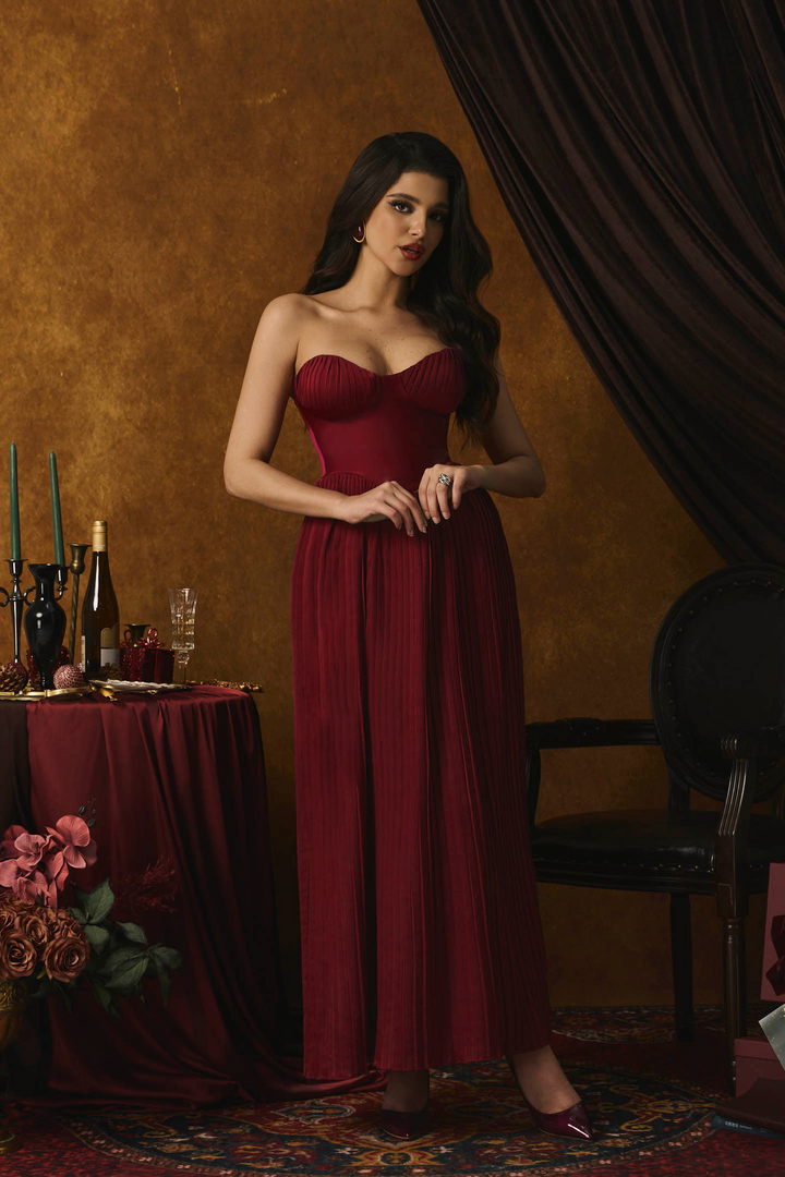 Rückenansicht Alice Maxikleid mit Reißverschluss - KYMA