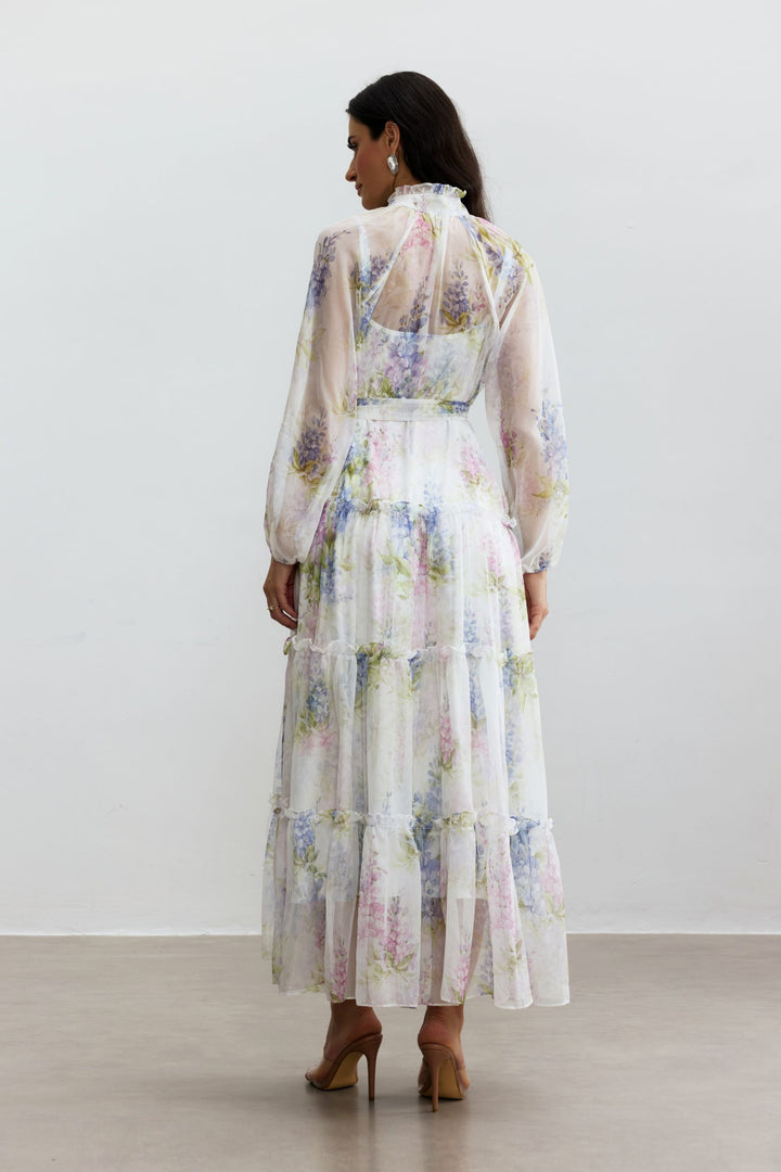 Stofftextur des transparenten Organza am Angelica Kleid - KYMA