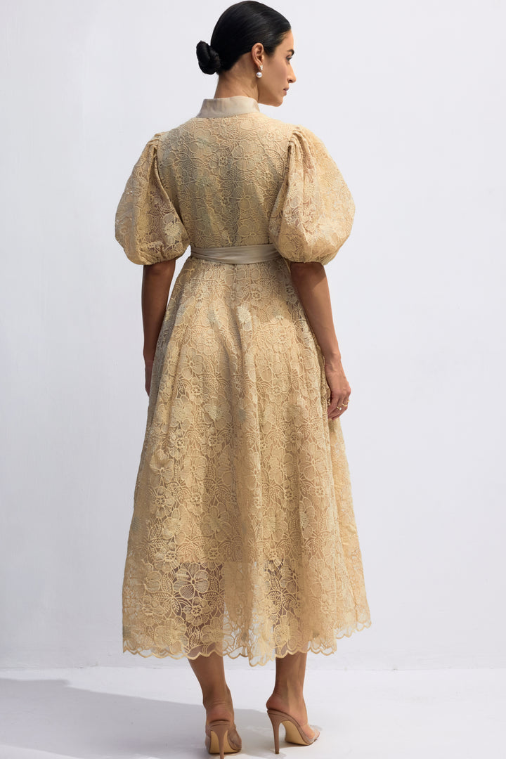 Rückansicht des eleganten Midikleids - KYMA