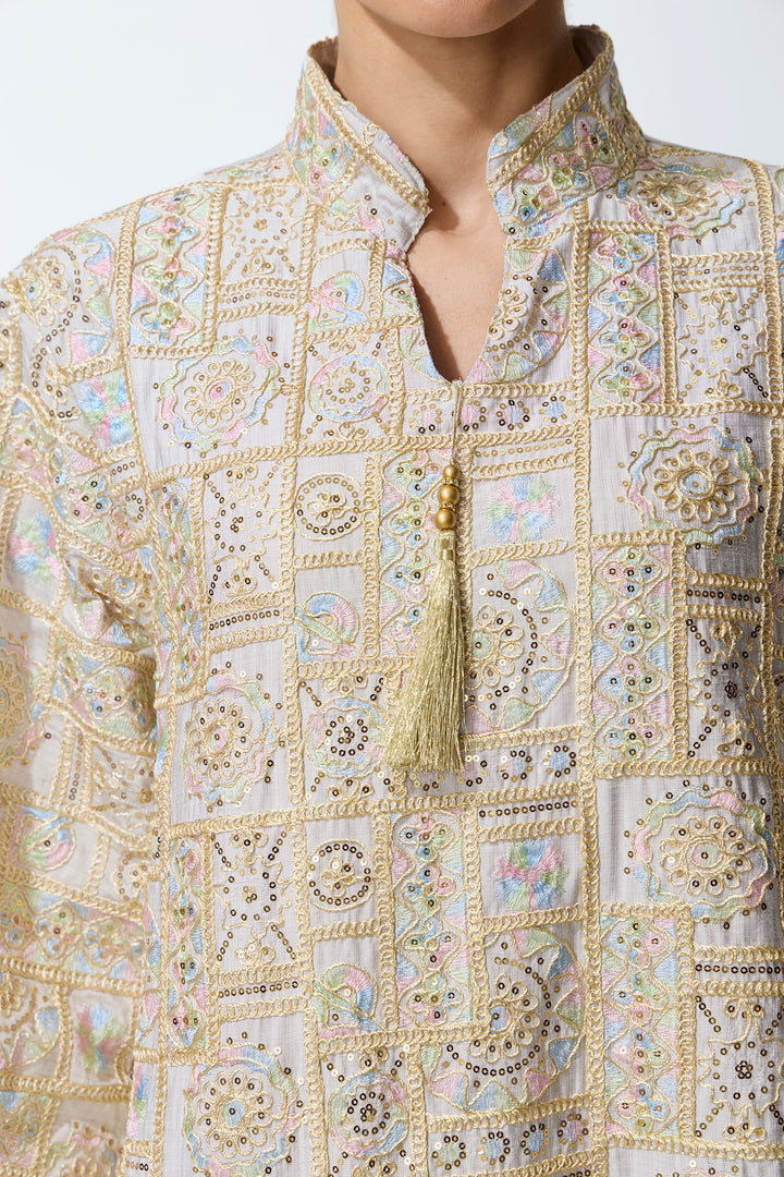 Materialinformationen für das Kaftan-Maxikleid