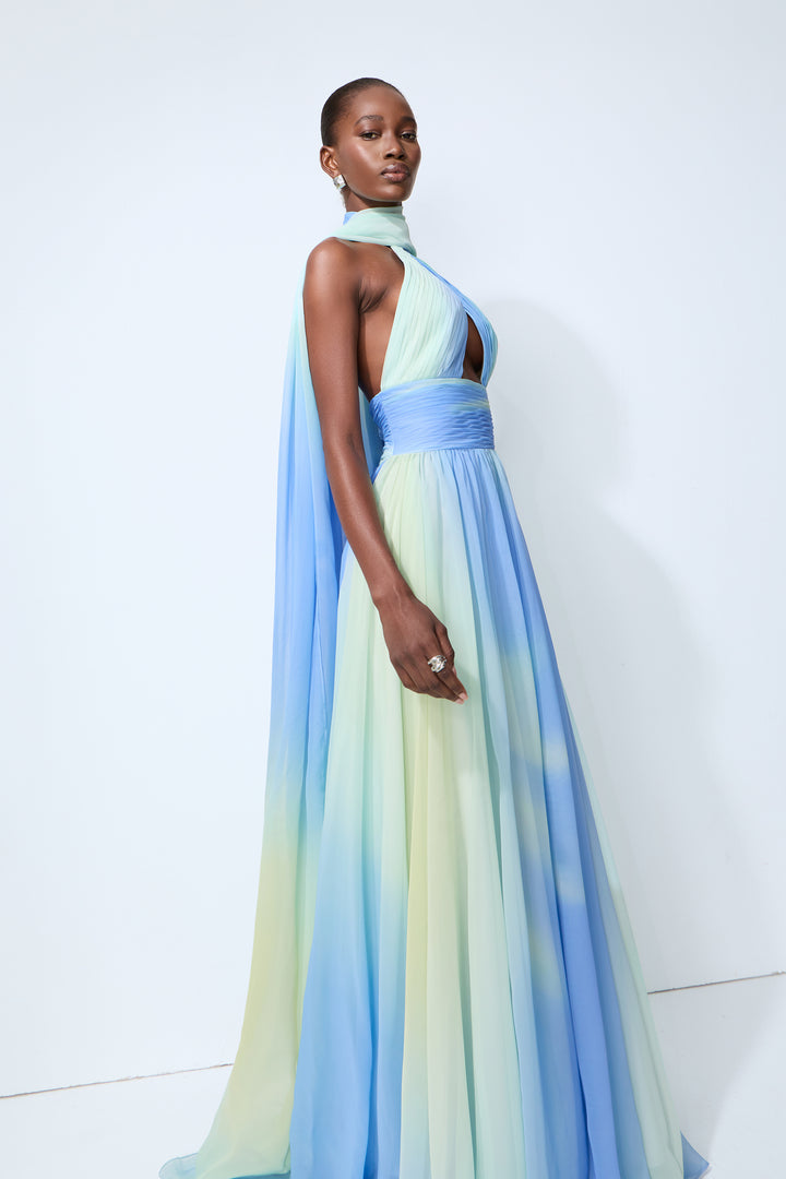 Detailaufnahme des Chiffon-Stoffs