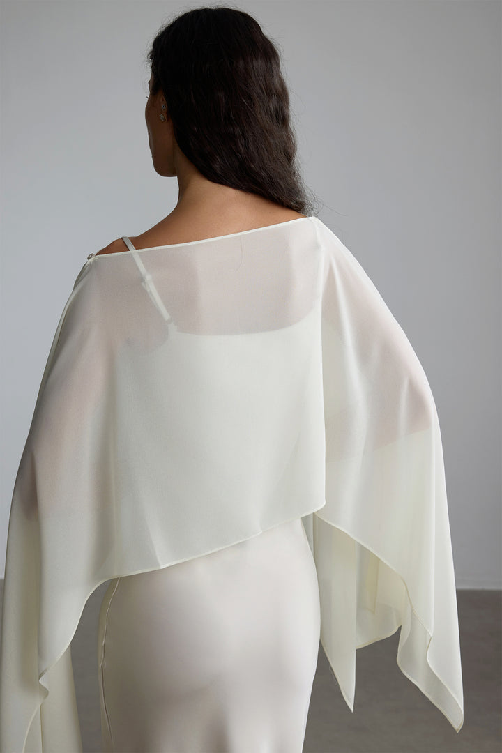 Elena Spaghettiträger-Maxikleid mit Cape-Bluse mit Accessoires - KYMA