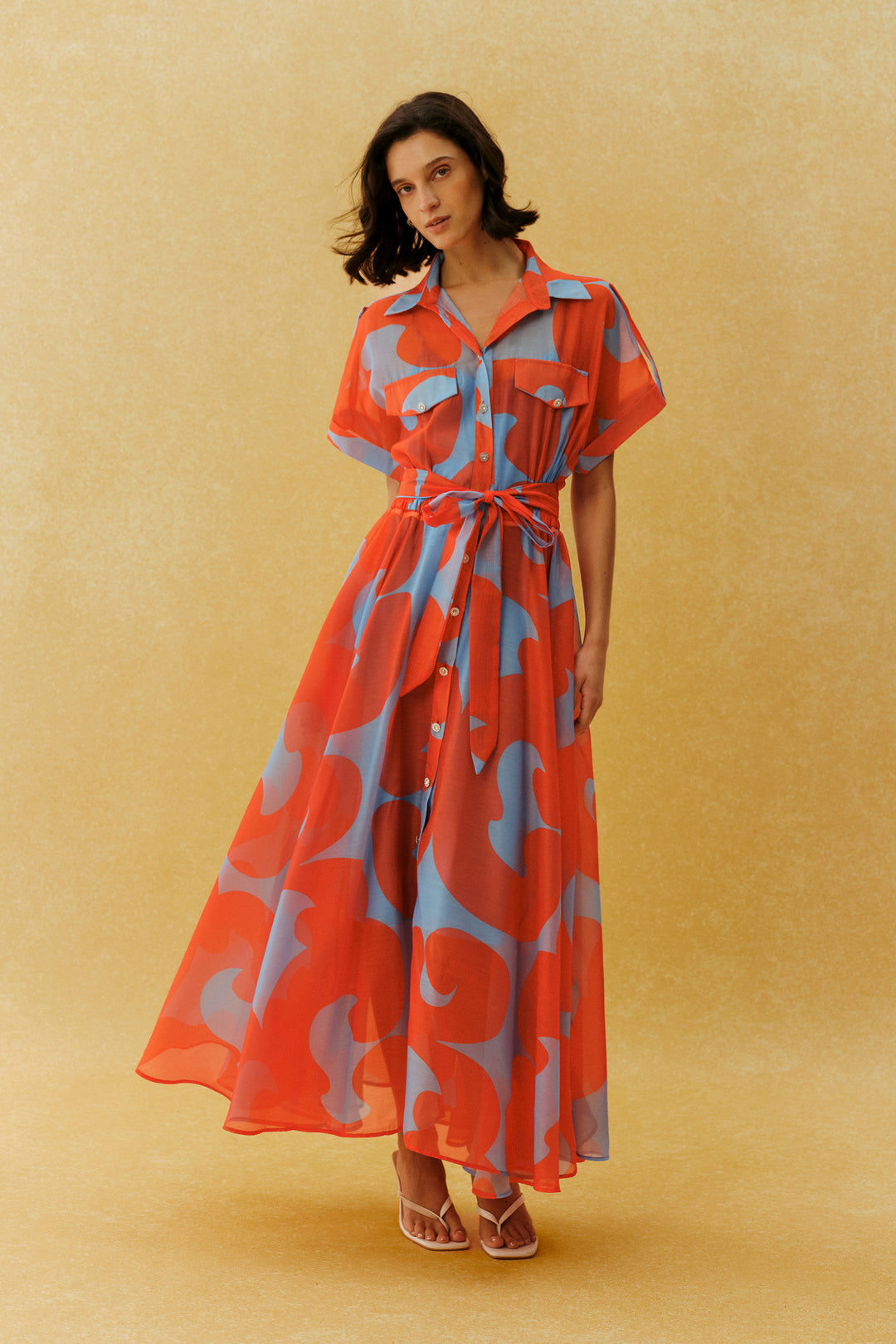 Detailansicht des Prints auf dem Kleid - KYMA