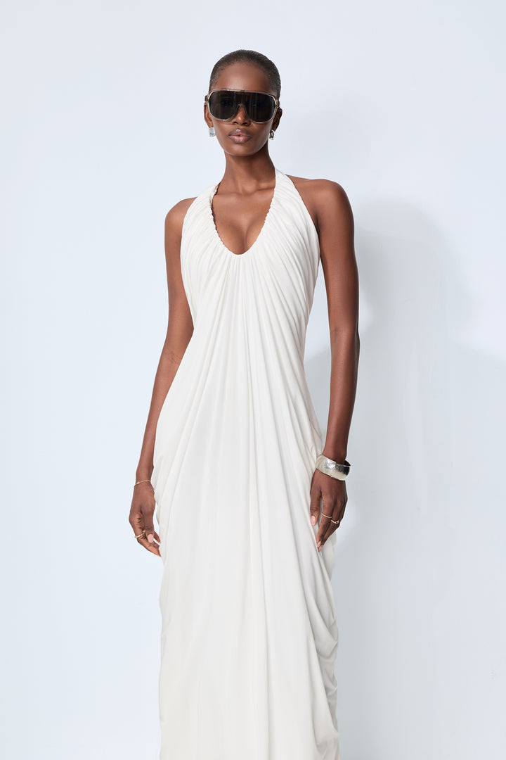 Festlicher Look mit dem drapierten Kleid - KYMA