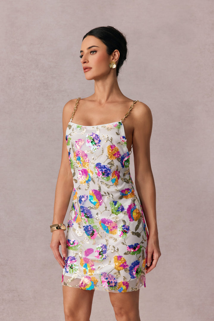 Fanny Paillettenkleid blau - KYMA