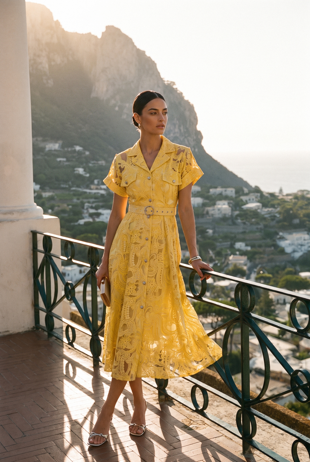 Nahaufnahme florale Spitze am Kleid