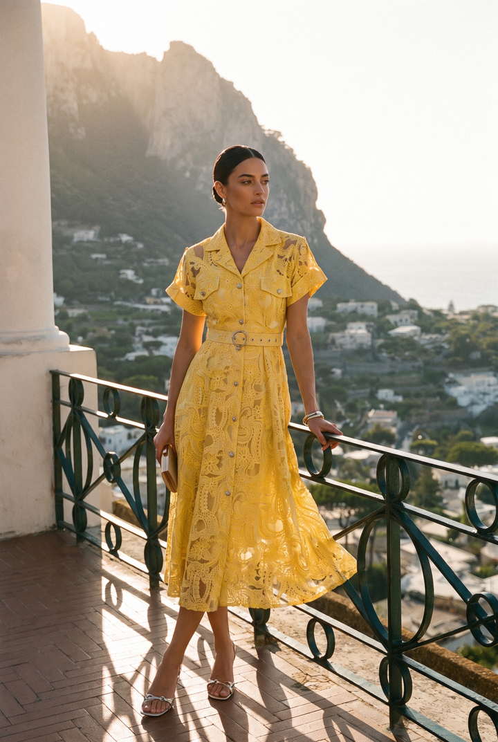 Nahaufnahme florale Spitze am Kleid