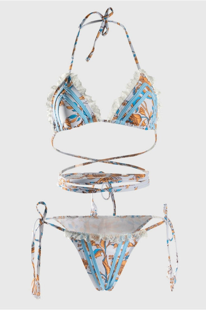 Gladys Printed Ribbon Bikini – KYMA