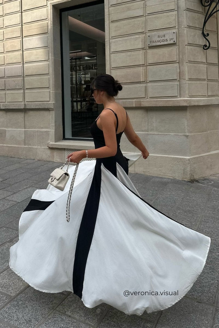 Ein Creativ-Farbblock-Kleid für Damen