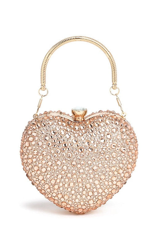 Herzförmige Strass-Clutch für besondere Anlässe – KYMA