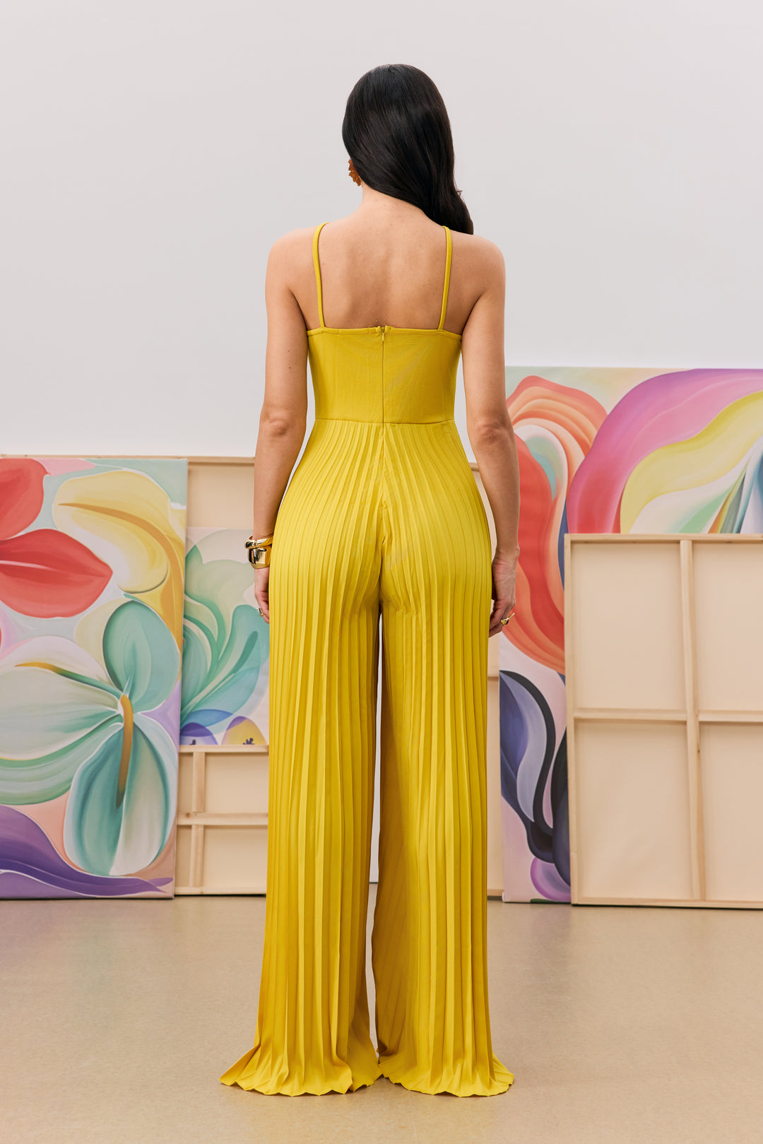 Jumpsuit mit plissiertem weitem Bein - KYMA
