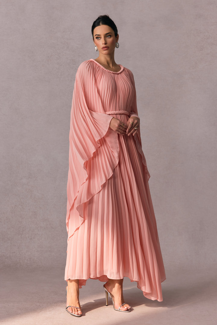 Laura Fledermausärmel Plissiertes Maxikleid - KYMA