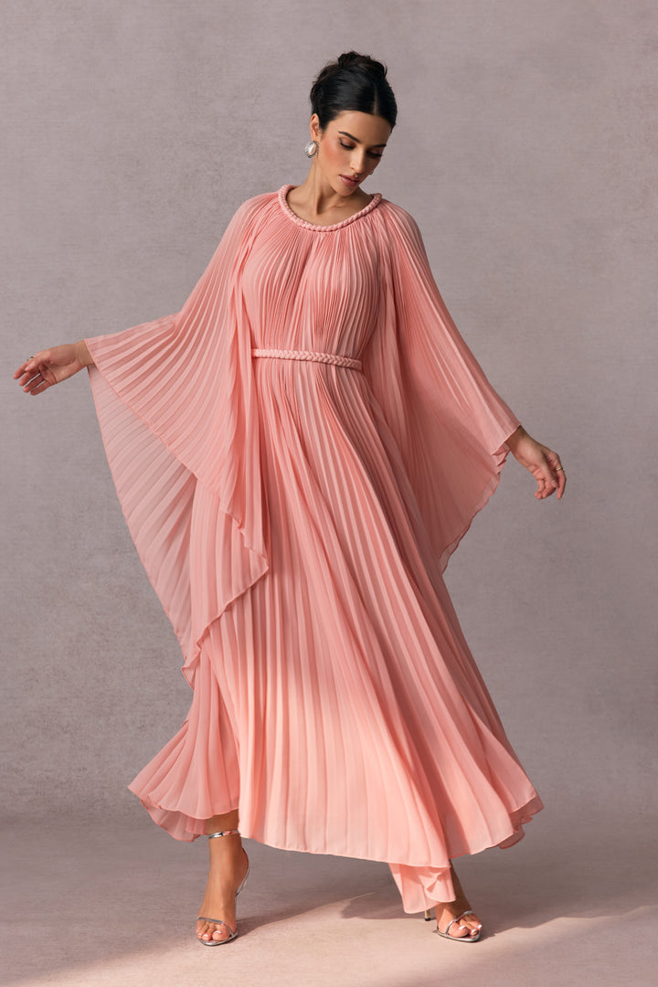 Laura Fledermausärmel Plissiertes Maxikleid - KYMA