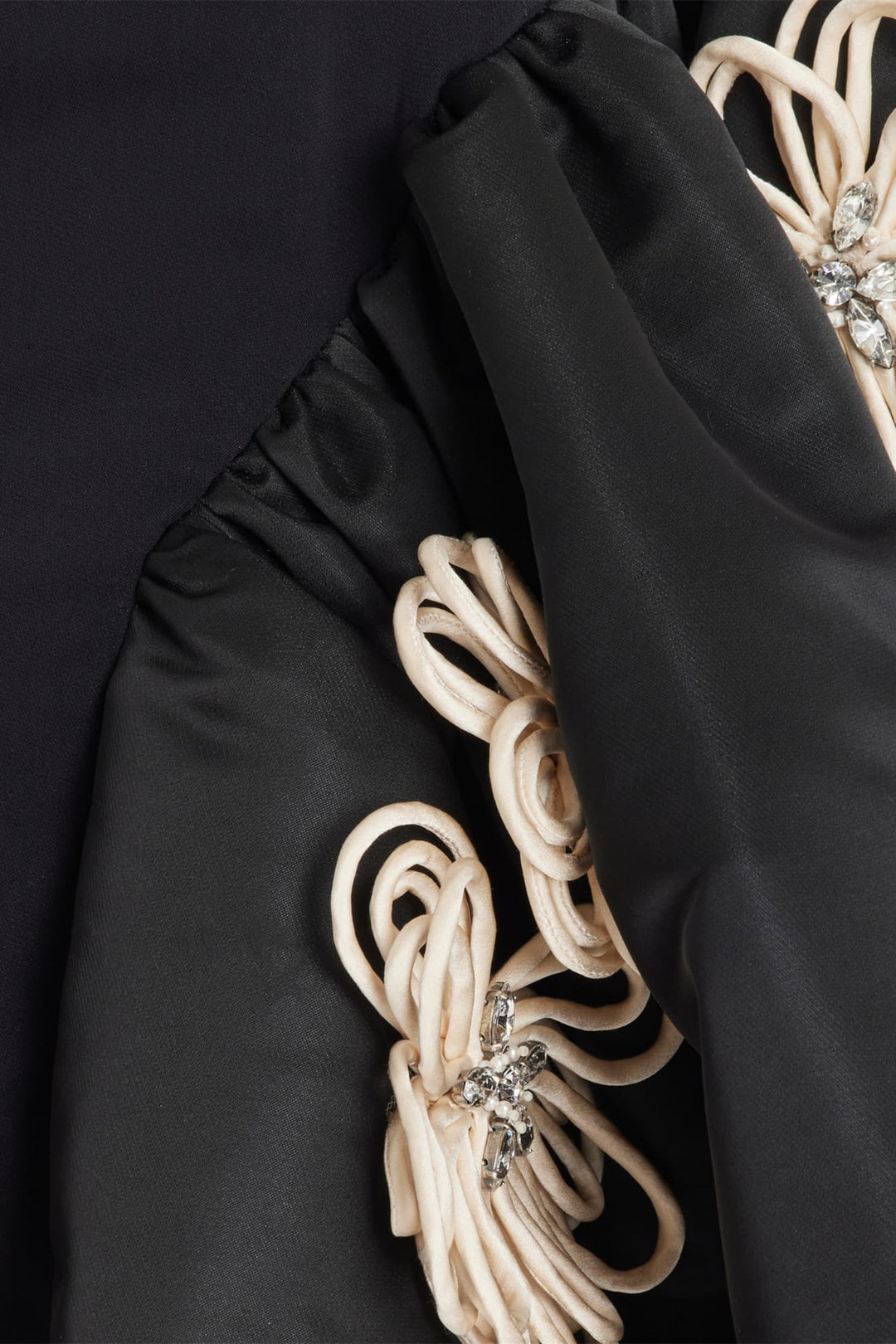 Leona Blumen-Applikation Korsett-Mini-Kleid, Kyma, Trägerdetails