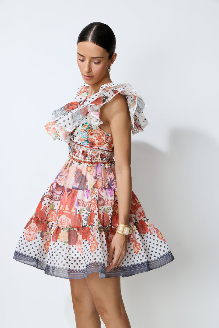 Detailansicht des Kleides mit Polka Dots - KYMA
