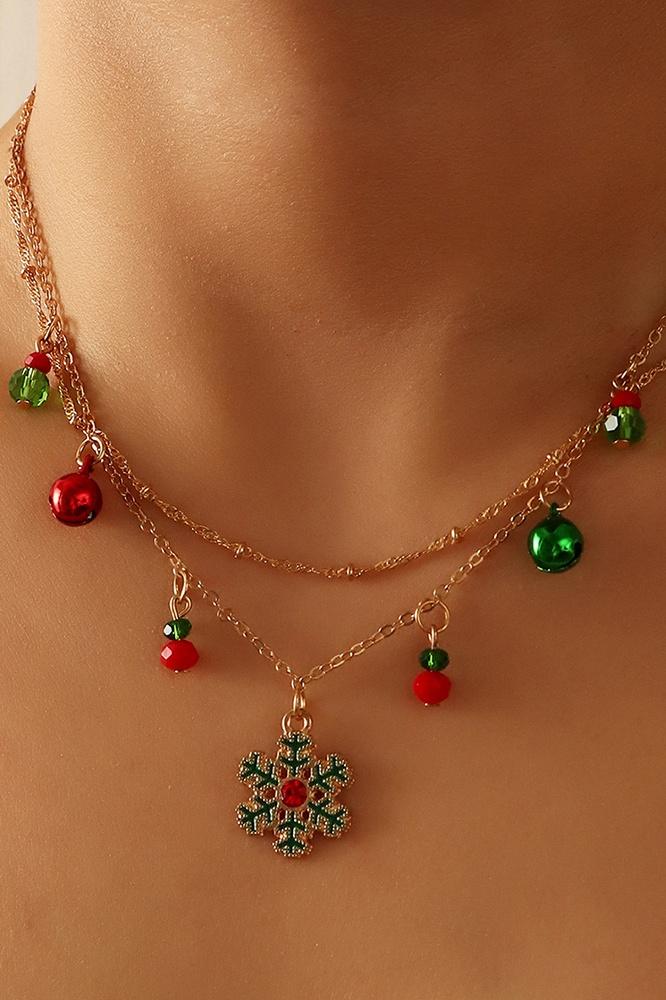Lynn Weihnachts Schneeflocke Abnehmbare Anhänger Halskette - KYMA