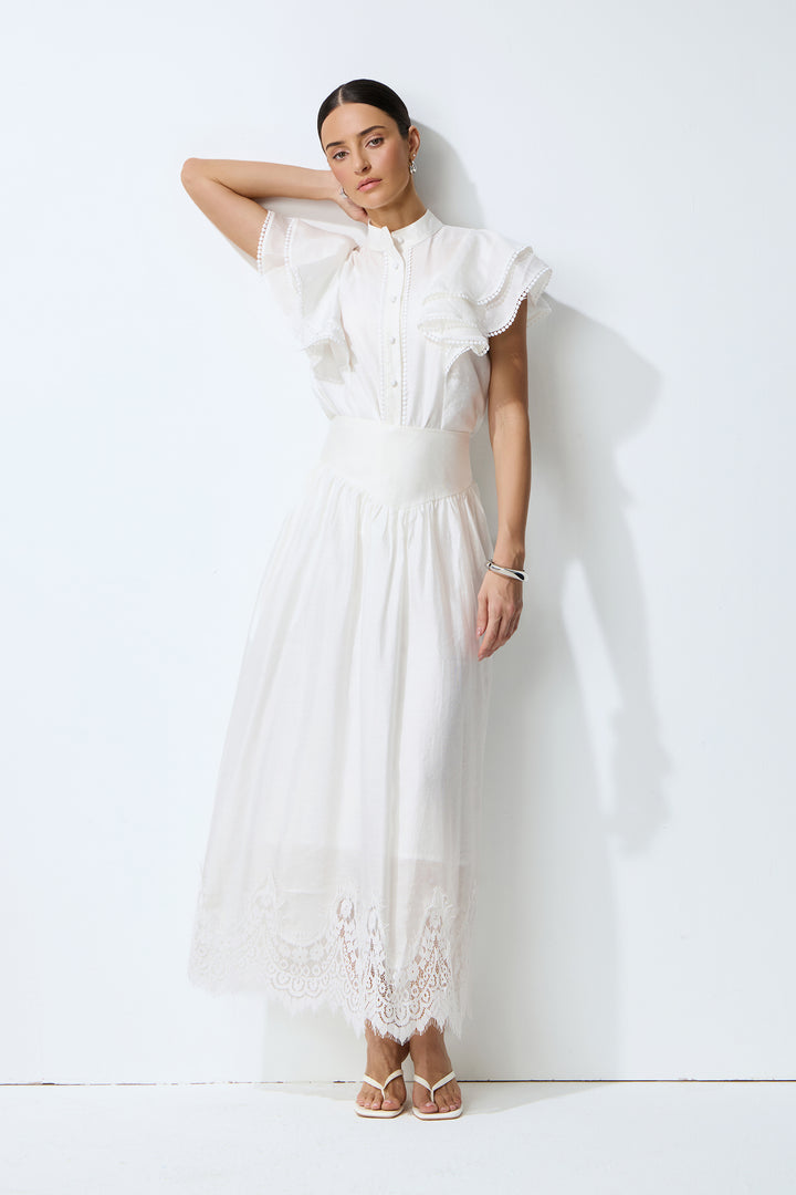 Bluse mit durchgehender Knopfleiste - KYMA