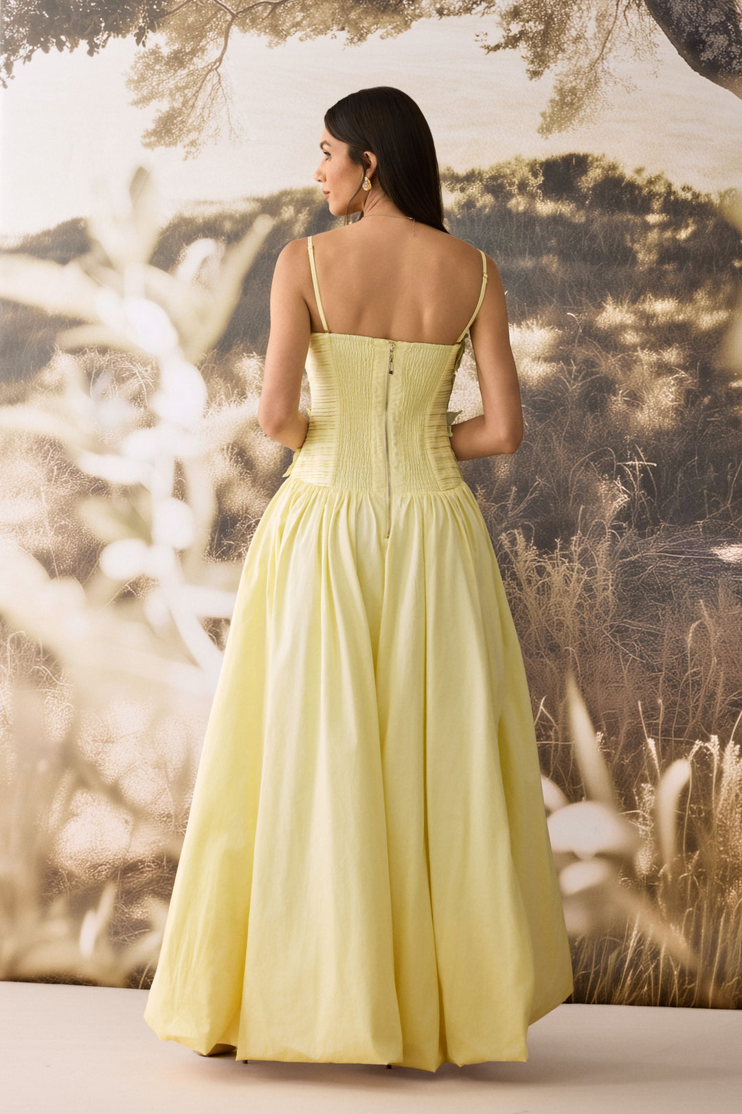 Detailansicht des Stoffes des Ophelia Kleides - KYMA