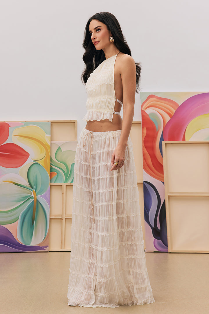 Rosalie Plissé-Set mit freiem Rücken - Styling Abend - KYMA