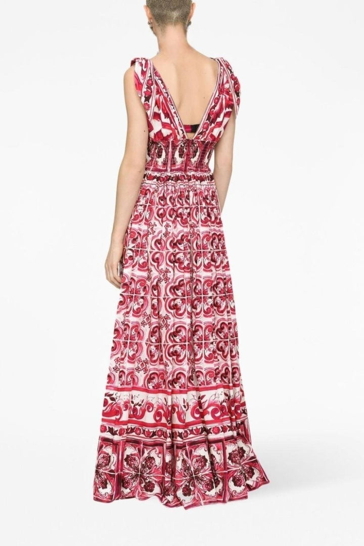 Sibyl fließendes Maxikleid mit Blumenprint – KYMA