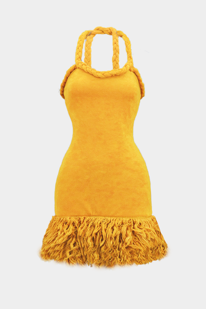Vera Halter Quaste Mini-Strickkleid mit Accessoires - KYMA