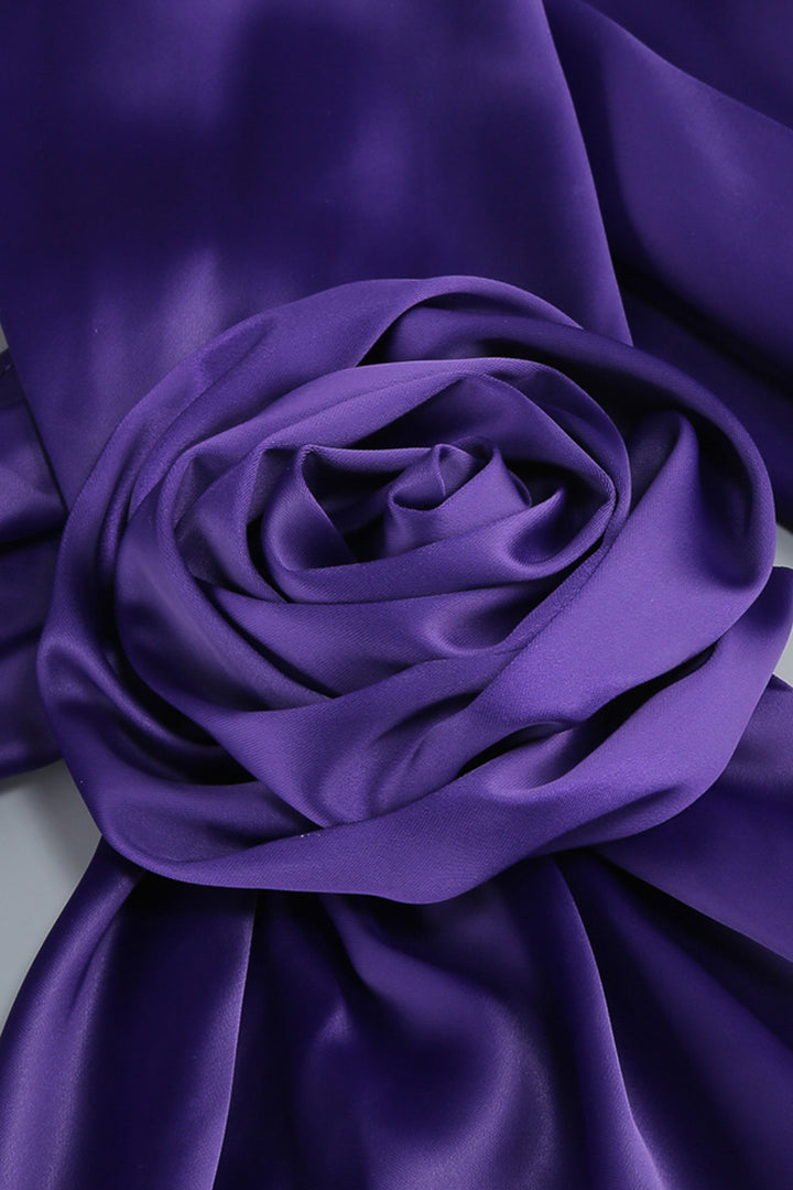 Verna eleganter Blumen-Maxikleid aus Satin – KYMA