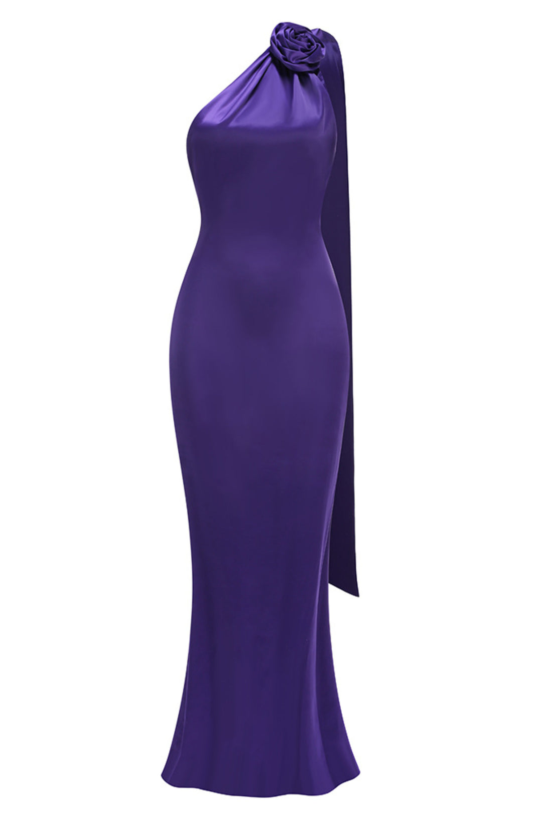Verna eleganter Blumen-Maxikleid aus Satin – KYMA