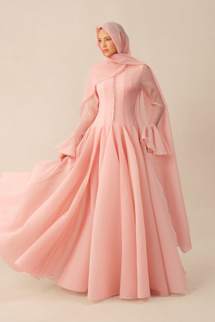 Detail der Knopfleiste vorne am Kleid - KYMA